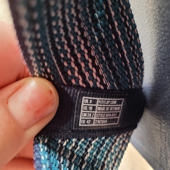 Fitflop Women's 10 Blue Flip Flops - Picture 9 of 10